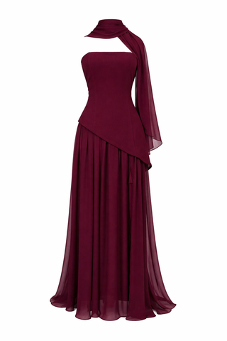 Amaranta Strapless Corset Maxi Dress