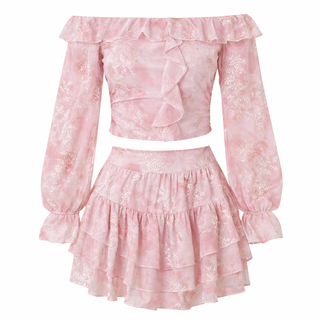 Megan Two-Piece Set Skirt + Blouse