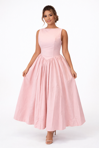 Nancy Pink Elegant Long Dress
