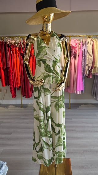 St. Tropez Leaf Print Two Piece Set