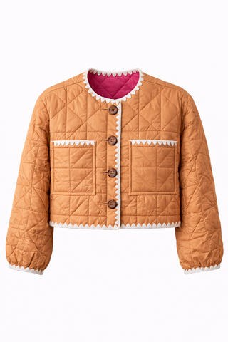 Jana Reversible Cropped Quilted Jacket