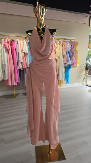 Carolina Draped Halter Jumpsuit