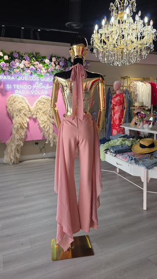 Carolina Draped Halter Jumpsuit