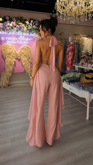 Carolina Draped Halter Jumpsuit