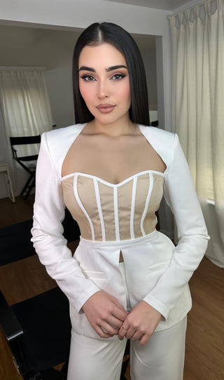 Sheila Two Piece Set Blazer Corset + Pants