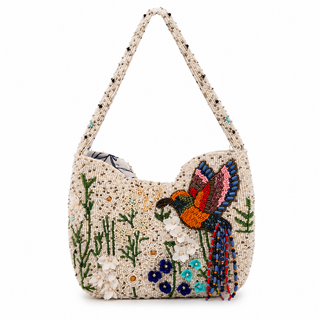 Paradise Bird Beaded Shoulder Bag