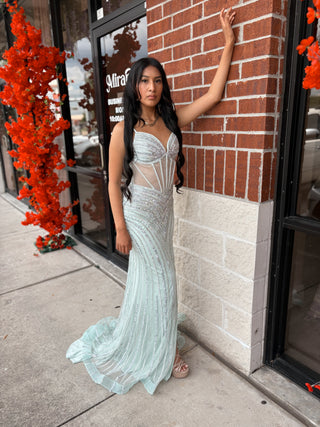 Julia Gala Dress Gown Prom Dress Wedding Guest Dress Rhinestones Details Elegant