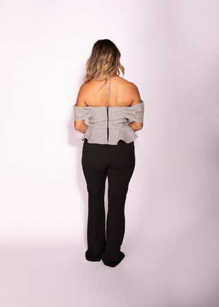 Mackenzie Flared Jumpsuit Buttons Details Elegant