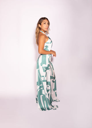Leah Vacay Sexy One Piece White & Green