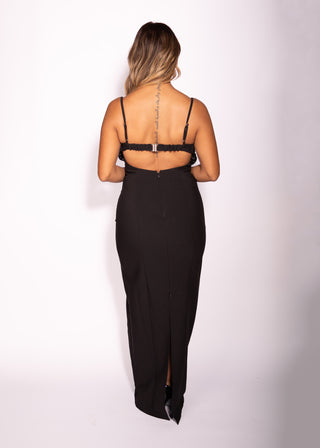 Sabrina Statement Dress Birthday Dress Long Dress Embellished Top Rhinestones