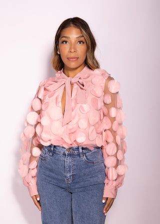 Iris Statement Bodysuit with Petals Sheer