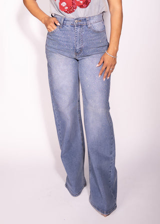 Ninel Sparkly Jeans | Rhinestones Denim | Embellished Jeans
