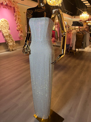 Celeste Sparkly Elegant Dress with Rhinestones