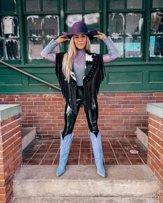 Anne Leather Vest Black - Howdyland