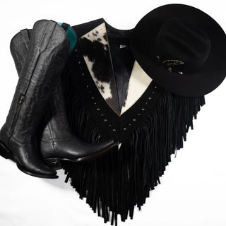 Anne Leather Vest Black - Howdyland