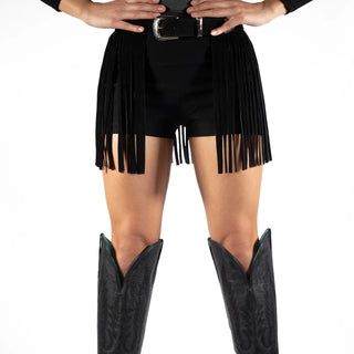 Barbara Fringes Skirt Black - Howdyland