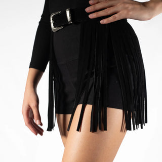 Barbara Fringes Skirt Black - Howdyland