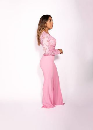 Ingrid Jumpsuit Sheer Sexy Build-in Belt