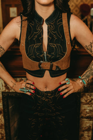 Molly Vest Brown - Howdyland